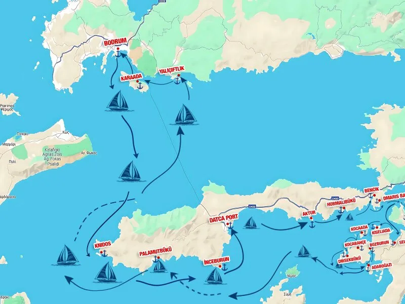 Bodrum – Hisarönü Körfezi – Bodrum Haritası